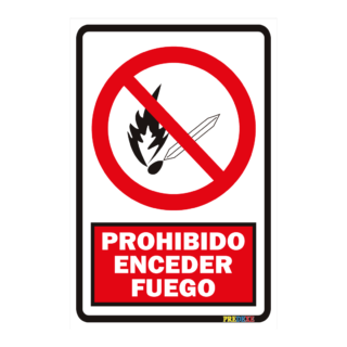 Prohibido encender fuego