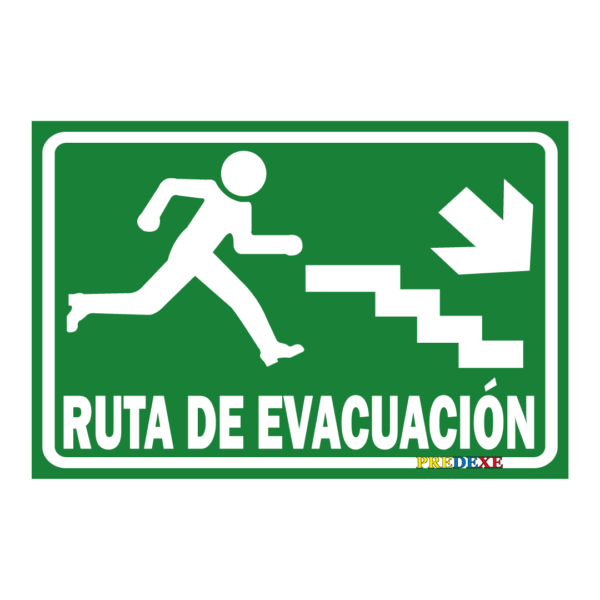 Ruta de Evacuación bajando gradas Derecha
